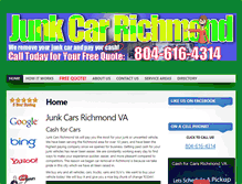 Tablet Screenshot of junkcarsrichmondva.com